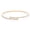 Gold with White Crystals, variant on X & O 14K Gold Plated Single Row Flex Bangle with White Crystals