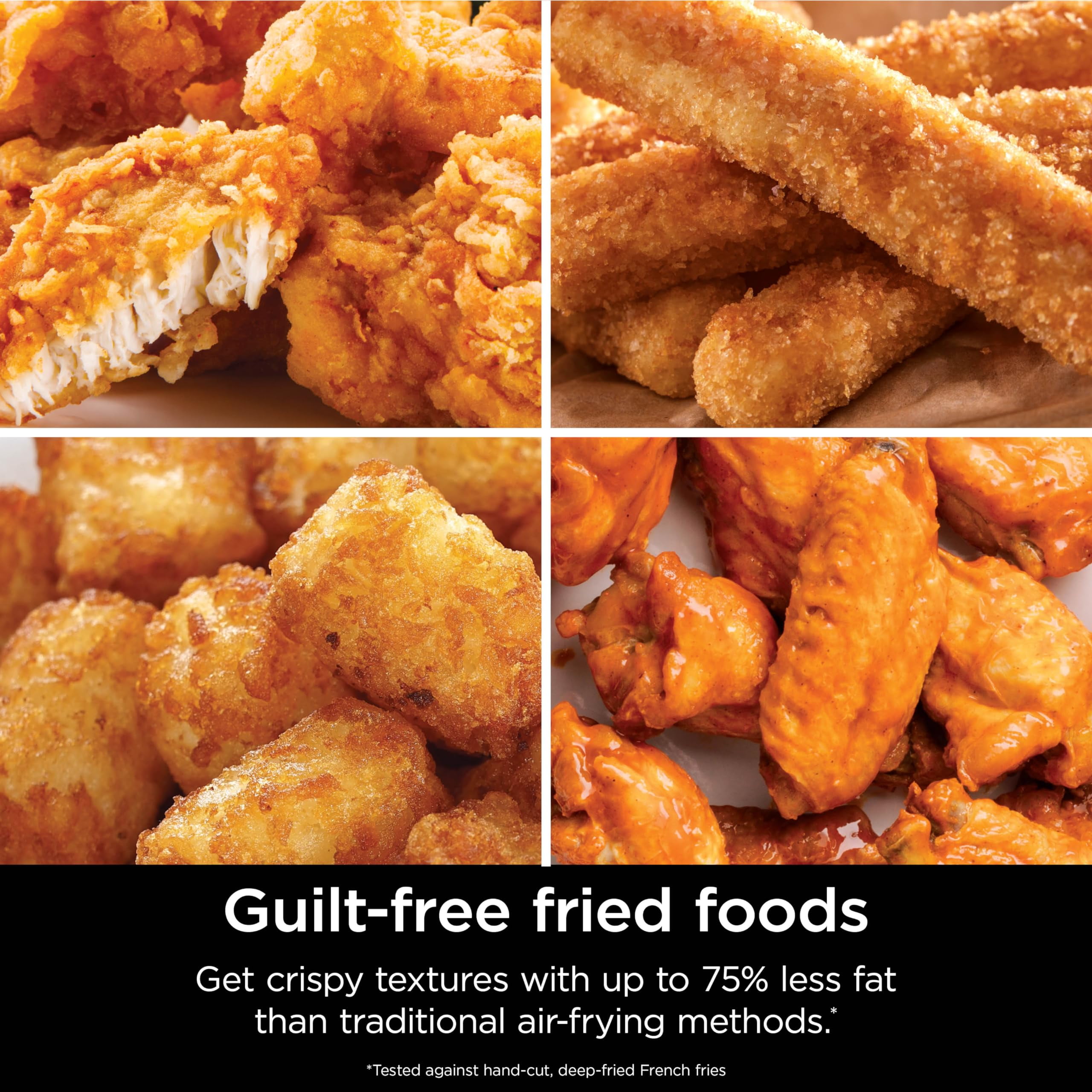 Blazezo 12-in-1 Air Fryer 7.5 Qt with Visible Window, Digital Touchscreen, 12 Presets, Dishwasher Safe Basket, for Healthy Oil Free Cooking, French Fries, Chicken, Family
