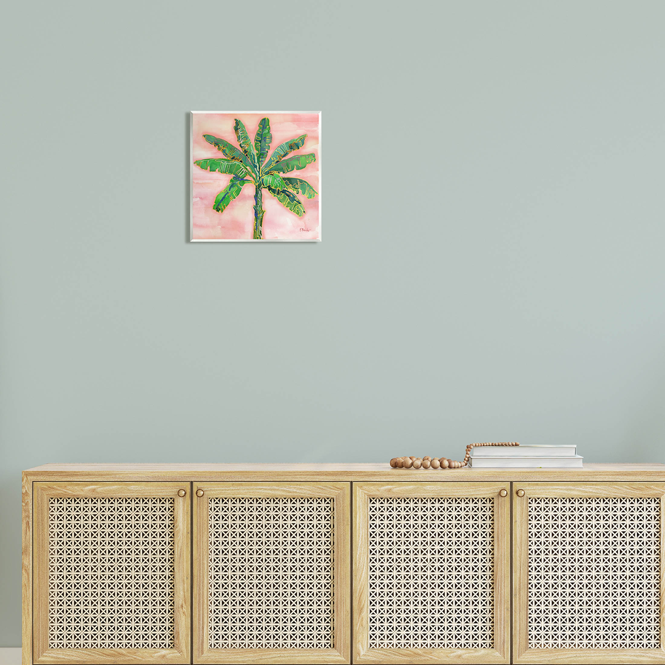 Tropical Nature Palm Sunrise Botanical & Floral Graphic Art Unframed Art Print Wall Art