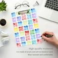 thumbnail image 5 of ALAZA Plastic Clipboard A4 Letter Size Decorative Clipboards for Students Women Men 9" x 12.5" Watercolor Rainbow Squares, 5 of 6