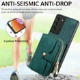 thumbnail image 4 of for Samsung Galaxy S21 Wallet Case, Crossbody Phone Purse with Card Holder for Women, Zipper PU Leather Carrying Cover Gift with Shoulder Strap Kickstand Anti-drop for S21 - Green, 4 of 10