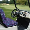 thumbnail image 4 of Binienty Butterfly Print Golf Cart Seat Cover Towel Blanket for Women Purple Golf Cart Seat Covers for Front Seats 2 Pieces Club Car Golfcart Accessories, 4 of 8