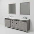 thumbnail image 6 of Marsyas 84 in W Ash Grey Double Vanity, Cultured Marble Top, Faucet Set and 34 in Mirrors, 6 of 8