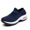 thumbnail image 6 of Large size women's air-cushion fly-knit sports shoes slip-on shoes casual shoes socks shoes, 6 of 7