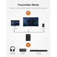 thumbnail image 3 of Bluetooth 5.0 Transmitter/Receiver, TaoTronics 2-in-1 Wireless 3.5mm Audio Adapter (aptX Low Latency, 2 Devices Simultaneously, for TV/Home Sound System), 3 of 5