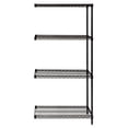 thumbnail image 1 of 4-Shelf, Black Wire Shelving Add-On Unit - 18 x 36 x 63 in., 1 of 1