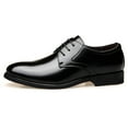 thumbnail image 6 of YUEHUA Men's Dress Shoes Leather Wingtip Formal Business Oxford Shoes Brogue Retro Derby Dress Shoes for Men, 6 of 9