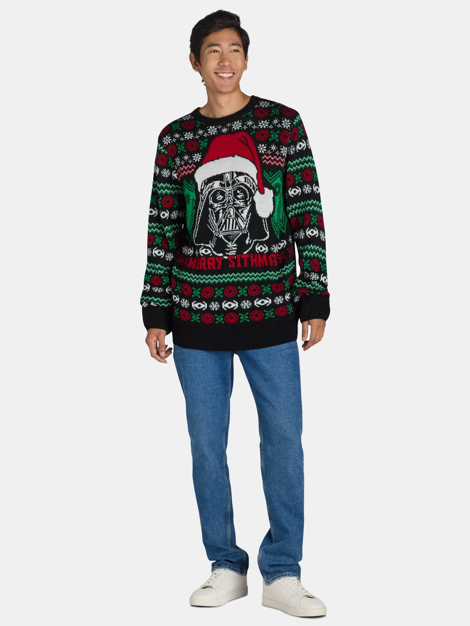 Star Wars Men's & Big Men's Holiday Sweater with Long Sleeves, Sizes S-3XL