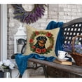thumbnail image 4 of Rottweiler Christmas Flowers Throw Pillow 18 in x 18 in, 4 of 5