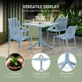 thumbnail image 4 of WestinTrends Playa 31.5" Square Plastic Outdoor Patio Dining Table for 4, Blue, 4 of 6