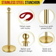 thumbnail image 4 of Gold Stanchion Posts with 5 FT Red Velvet Ropes – Elegant Crowd Control Barriers for VIP Events, Red Carpets, Weddings & More, 4 of 9