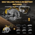 thumbnail image 2 of 5-Inch Cordless Circular Saw for Dewalt 20V Battery (Tool Only), Brushless Motor Power Saw with 0-45° Bevel, Max Cutting Depth 1.6" (90°) & 1.28" (45°), Ideal for Wood, Plastic, Soft Metal, 2 of 8