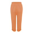 thumbnail image 5 of Bovemsi Women's Casual Pants Fashionable And Summer Elastic High Waisted Solid Color Cotton Linen Loose Trousers with Pockets, 5 of 5