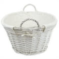 thumbnail image 3 of Home Basics Laundry Wicker Basket with Removable Liner, White, 3 of 6