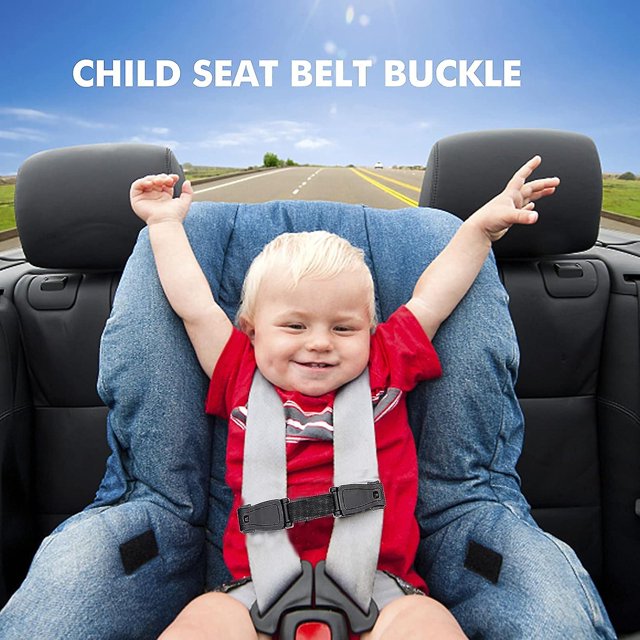Paquete de 2 clips para cinturón de seguridad de bebé, correa de seguridad para asiento de coche, correa de seguridad para niños Rojo Verde Cocina, Decoración y Otros