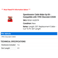 thumbnail image 2 of Speedometer Cable Make Up Kit - Compatible with 1990 Chevy C3500, 2 of 2