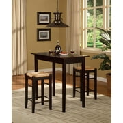 Linon Home Decor Products Inc Linon 3 Pc 1 Table And 2 Counter Stools Set Espresso Finish 24 85