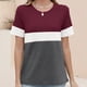 thumbnail image 5 of Tops Cortos para las Mujeres Casual Moda Rayas Impreso Cuello Redondo, Camiseta de Manga Corta para el Uso Diario, Fiesta Y Cómodo, 5 of 7