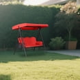 thumbnail image 5 of Patio Swing Canopy Replacement, Outdoor Swing Top Cover 75"x47", Waterproof UV-Resistant Fabric for 2-3 Seater Porch Swing, Universal Garden Patio Backyard Awning with Tie Straps, 5 of 5