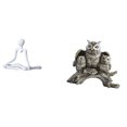 thumbnail image 1 of Figura de búho pensador escultura abstracta estatua decorativa miniatura resina artesanía adecuada para oficina hogar regalo sala de estar dormitorio, 1 of 8