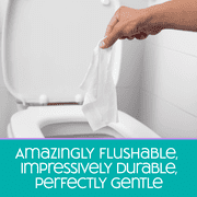 Nice N CLEAN SecureFLUSH Alcohol Free Flushable Wipes, Gentle for Sensitive Skin, 3 Flip-Top Packs (126 Total Wipes)