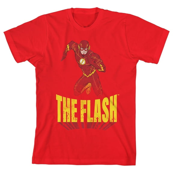 Flash Superspeed Run Boy's Red T-shirt-XL