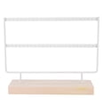 thumbnail image 4 of 46 Holes Metal Jewelry Rack Earrings Necklace Display Stand Hanger Storage OrganizerWhite, 4 of 10