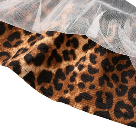

Cathalem Girls Fall Dress Size 7 Newborn Infant Baby Girls Leopard Autumn Long Sleeve Tulle Princess Dress Crazy 8 Toddler Dress Dress Black 0-3 Months