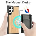 thumbnail image 2 of Allytech Wooden Case for Samsung Galaxy S22 Ultra/ Galaxy S22 Ultra 5G 2022(6.8"), Detachable Magnetic Back Wallet Card Slots Shockproof Protective Folio Stand Case for Samsung S22 Ultra 2022, Bamboo, 2 of 8