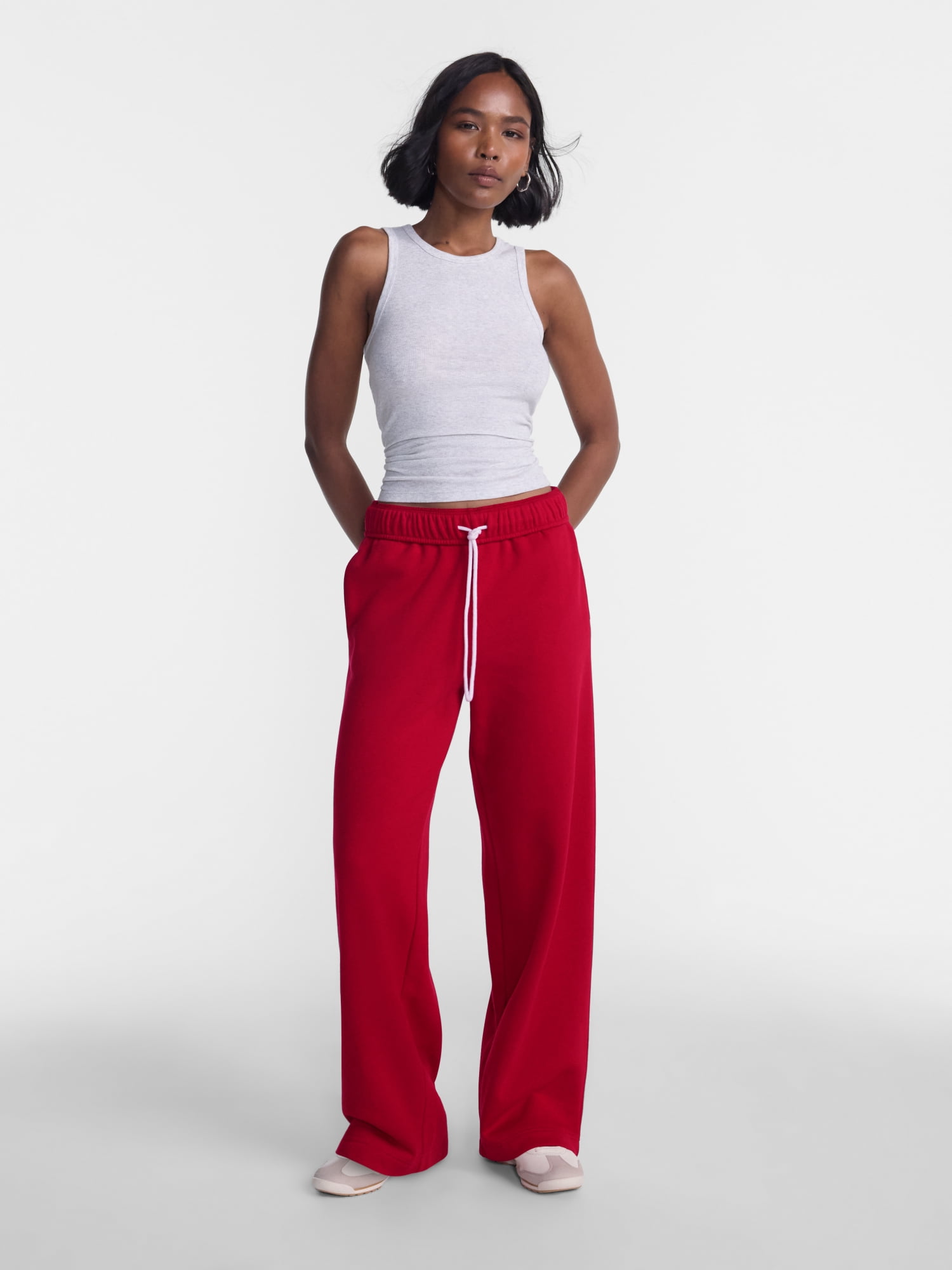 No Boundaries Wide Leg Fleece Pants, 28", 30", 32" Inseams, Women's & Women's Plus XXS-4X