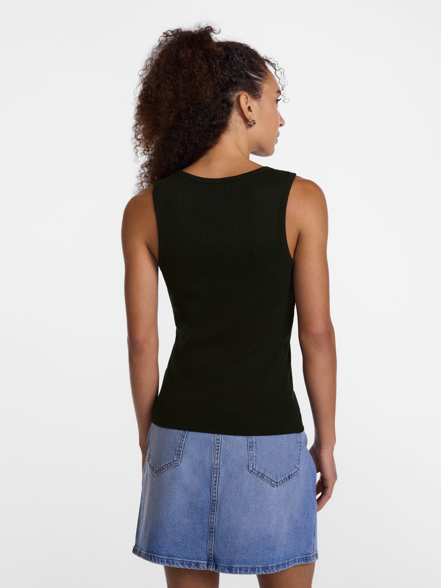Scenario Women's Wide Ribbed Tank Top, Sizes XS-XXXL