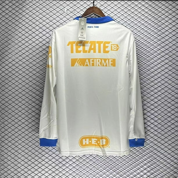 Jersey Tigres 22 23 Temporada 2 Fuera Camisa Blanca De Manga Larga Alta Calidad Walmart en linea
