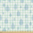 thumbnail image 2 of Ambesonne Rain Fabric by the Yard Upholstery, Silhouette Raindrops Grid, 1 Yard, Cobalt Blue Pale Blue, 2 of 5
