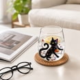 thumbnail image 3 of Halloween Wine Glasses, Spooky Black Cat Ghost Pumpkin Spider Themed Cups, Fall Seasonal Table Decor, Festive Holiday Barware, Halloween Party Tabletop Decor, 3 of 6