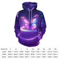 thumbnail image 2 of Glowing Butterfly in Space-1 Men's Women Vintage 3D Hooded Sweatshirt - All-Season Loose Fit Streetwear, 2 of 6