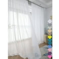 thumbnail image 1 of Cortinas Transparentes Blancas Para Ventana, 120 Pulgadas De Largo, 2 Paneles, Cortinas Blancas Transparentes, Panel Básico Con Bolsillo Para Barra Para Dormitorio, Niños, Sala De Estar, Patio, Cocina, 1 of 1