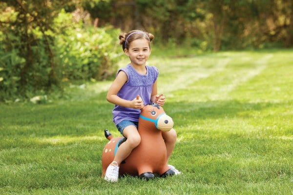 Kidoozie Gallop & Go Pony – Inflatable Ride-On Bouncer with Hand Pump – Ages 2 Years+