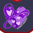 thumbnail image 4 of Inktastic Alzheimers Awareness Purple Ribbon Around Heart Boys or Girls Baby Bib, 4 of 4