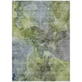 thumbnail image 2 of 3' X 5' Olive Green And Gray Abstract Washable Indoor Outdoor Area Rug, 2 of 5