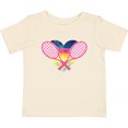 thumbnail image 3 of Inktastic Tennis Racket Heart Cute Girls Baby T-Shirt, 3 of 5