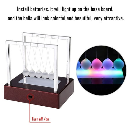 Qiilu Balance Balls Colorful Led Light Home Office Science Toy