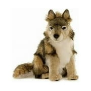 Hansa Seated Wolf Cub Plush Toy