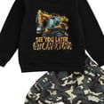 thumbnail image 4 of Gubotare Toddler Boy Clothes Sets Fall Toddler Baby Outfit Long Sleeve Sweatshirt with Plaid Pants 2 Pcs Set 18 24 Months (Yellow,18-24 Months), 4 of 4