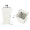 thumbnail image 6 of Wilbert Cast Stone Outdoor Small Cast Stone Tapered Planter, Antique White, 6 of 6