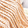 thumbnail image 2 of | Leopard Throw Blanket Fleece, Premium Lightweight Cozy Warm Plush Microfiber Bedspread for Couch Sofa and Bed (Orange, King (108 x 90 inches)), 2 of 6