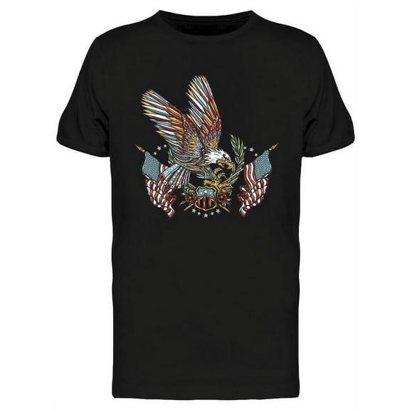 American Patriotic Eagle Design T-Shirt Men -Image by Shutterstock, Male 3X-Large
