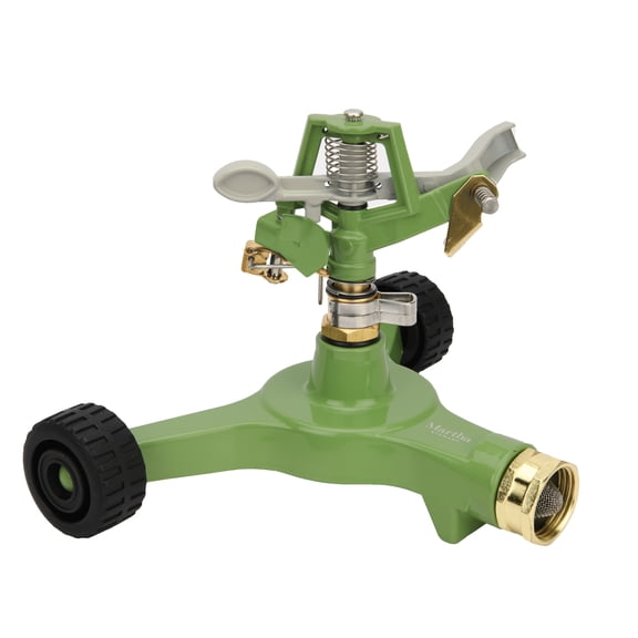 Martha Stewart MTS-WISPR6M Heavy-Duty Metal Impulse Sprinkler - 1390 sq ft Max Coverage - Wheeled Base