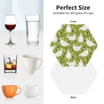 thumbnail image 6 of Honeii Lovely Chickens print Leather Coaster Set of 4, ideal for safeguarding your furniture from drinks spills and effortless cleanup-Hexagon, 6 of 6