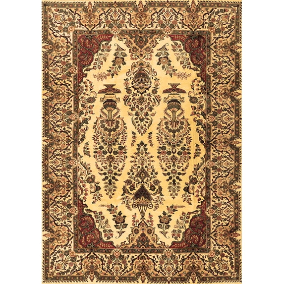 Ahgly Company Indoor Rectangle Persian Brown Traditional Area Rugs, 5' x 8'