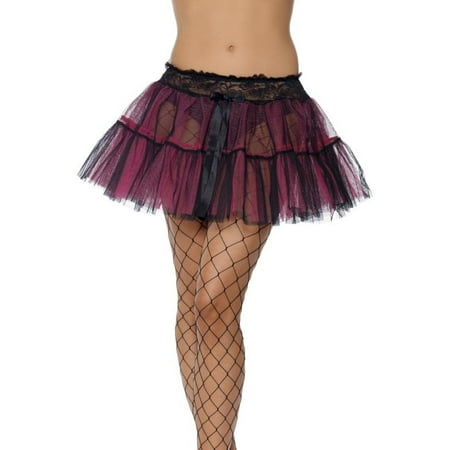 Tutu Black & Pink Adult Costume Underskirt One Size
